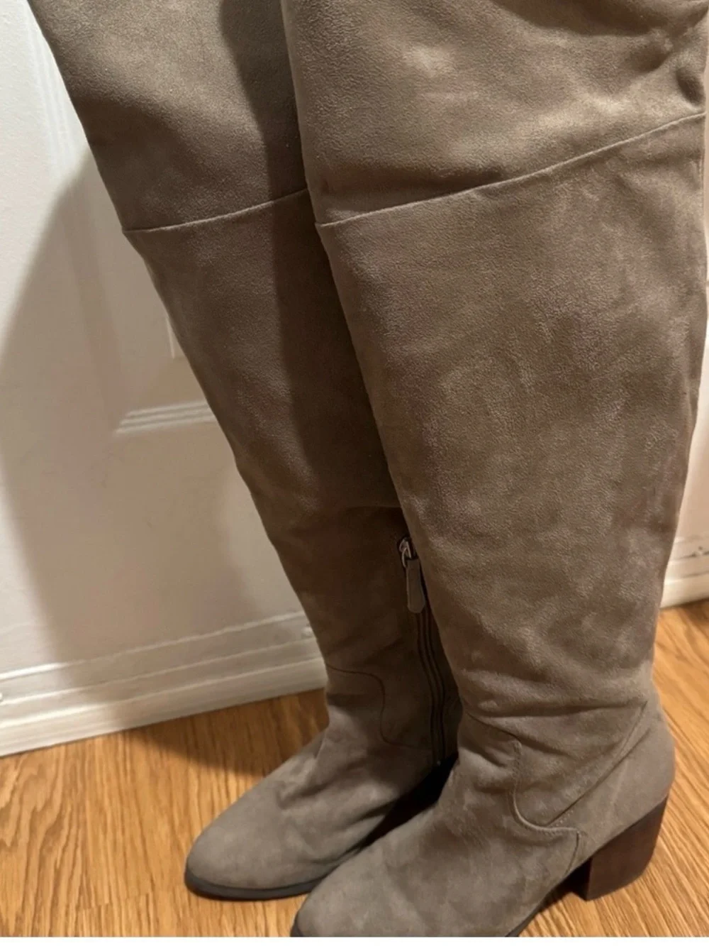 bp Over-the-Knee Suede Boots in Taupe